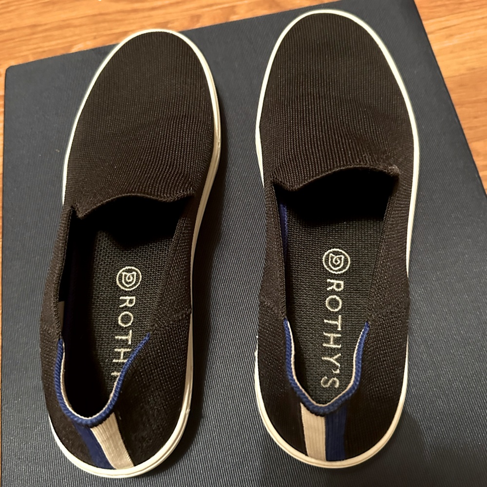 Rothy’s Black Slip on Sneaker | Size 9